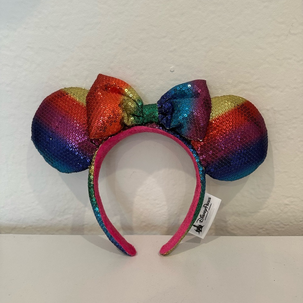 Disney Rainbow Sequin Minnie Mouse Ears